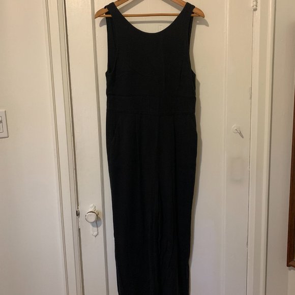 Oak+Fort Black Wide Leg Cropped Jumpsuit - Picture 8 of 11